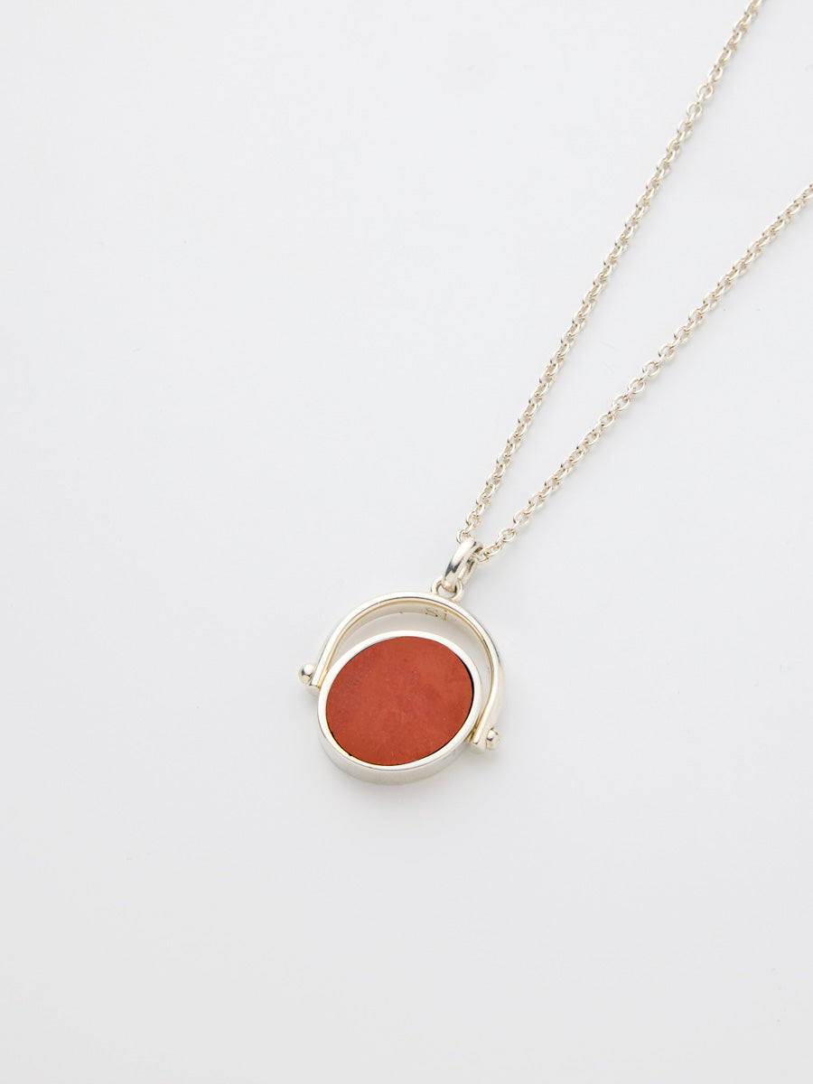 Si-gnet Pendant Silver, Jasper with chain