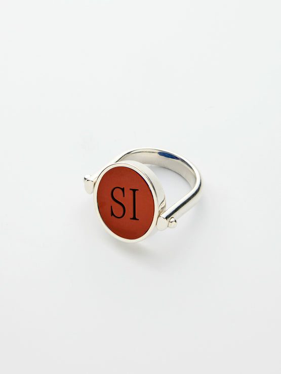 Si-gnet Ring Silver w. Jasper